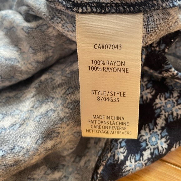 Max Studio Printed Faux-Wrap Sleeveless Blouse - Picture 9 of 12